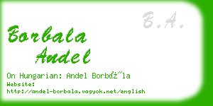 borbala andel business card